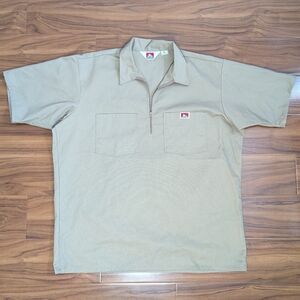 Vintage Ben Davis 1/4 Zip Pullover Shirt Made in USA Size XL 90s Y2K